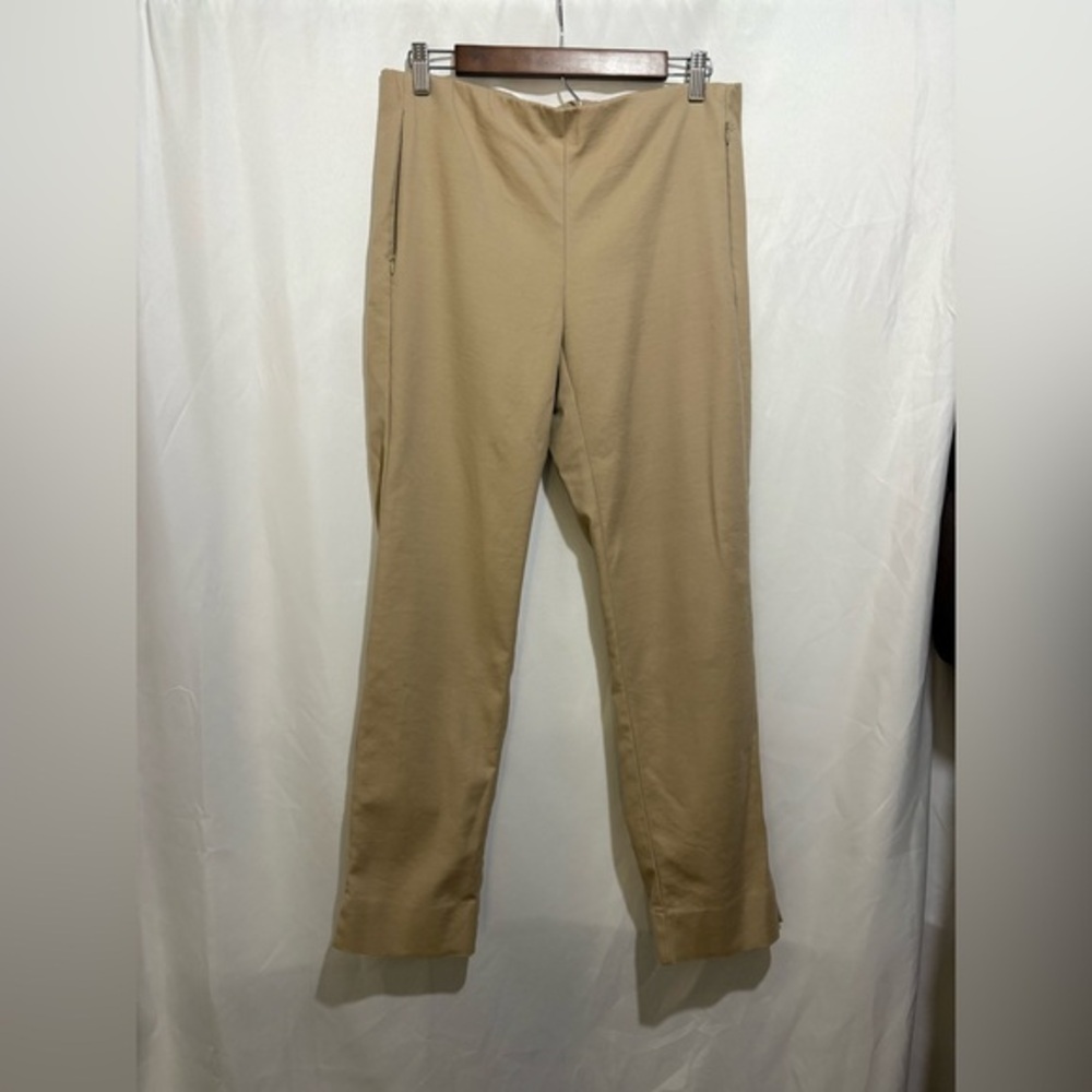 J. Jill Womens Pants Tan 8 Essential Cotton Stretch Zip Pockets Cotton‎ Blend